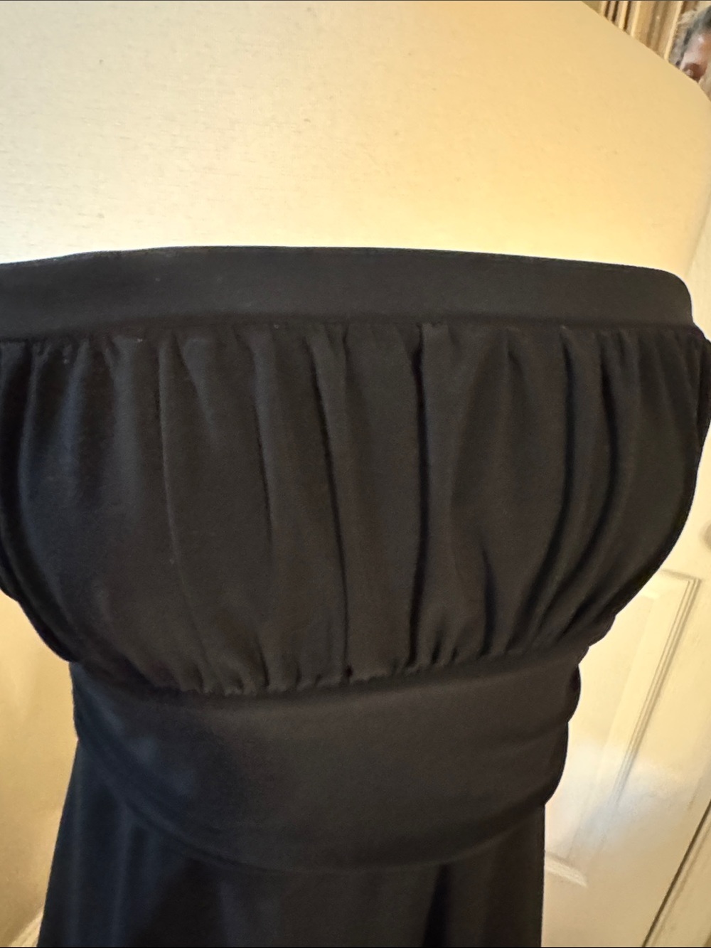 WHBM Black Strapless Ruched Bust Top - Picture 5 of 5